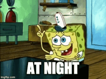 Spongebob At Night GIF - Spongebob At Night Spongebob At Night GIFs