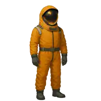 a man in a yellow space suit with a helmet