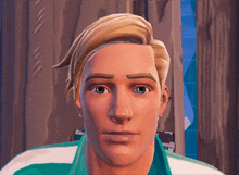 a close up of a man 's face in a game