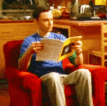 Laugh Reading GIF - Laugh Reading Big Bang Theory GIFs