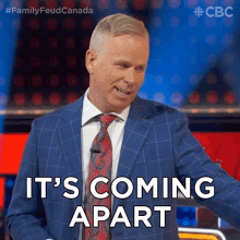 Its Coming Apart Gerry Dee GIF - Its Coming Apart Gerry Dee Family Feud Canada GIFs