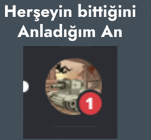 a picture of a tank with a red 1 notification