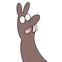 a cartoon drawing of a kangaroo making a funny face