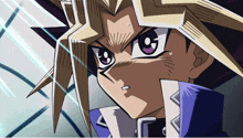 a close up of a cartoon character 's face