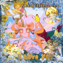 a good afternoon greeting card that says i love you on the bottom