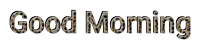 the word good morning is written in leopard print on a white background