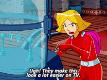 Totally Spies Clover GIF - Totally Spies Clover Ugh They Make This Look A Lot Easier On Tv GIFs