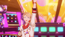 a man is dancing on a stage in a video game .