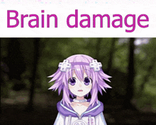 Brain Damage Neptunia GIF - Brain Damage Neptunia Neptune GIFs