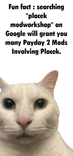 Placek I Love Placek Sticker - Placek I Love Placek Payday 2 Mods Stickers
