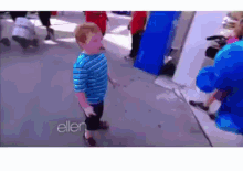 Little Dude Just Couldnt Wait. GIF - Pizza Face Kid Ellen Degeneres The Ellen Show GIFs