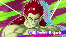 a cartoon character with red hair and the words full power bojack above him