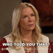Who Told You That Brooke Logan Forrester GIF - Who Told You That Brooke Logan Forrester The Bold And The Beautiful GIFs