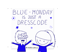 Blue Bluemonday Sticker - Blue Bluemonday Monday Stickers