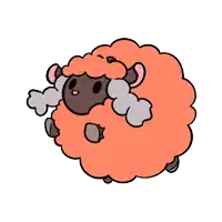 a cartoon of a green sheep with a brown head