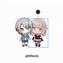a picture of a boy and a girl with the word girlfriends below them