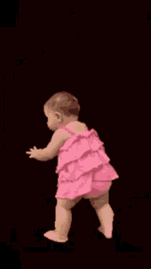 Pink Dress Baby GIF