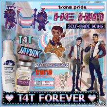 a poster that says t4t forever on the top