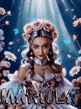 a painting of a woman with the name mariola on the bottom