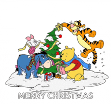 Merry Christmas Pooh GIF - Merry Christmas Pooh Winnie The Pooh GIFs