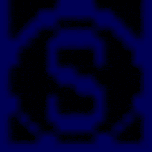 a blue circle with the letter s inside of it .
