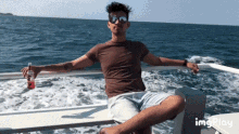 Anshul Garg Boat GIF - Anshul Garg Boat Sunglasses GIFs