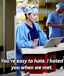 Greys Anatomy Meredith Grey GIF - Greys Anatomy Meredith Grey Youre Easy To Hate GIFs