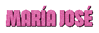 the word maria jose is written in pink glitter