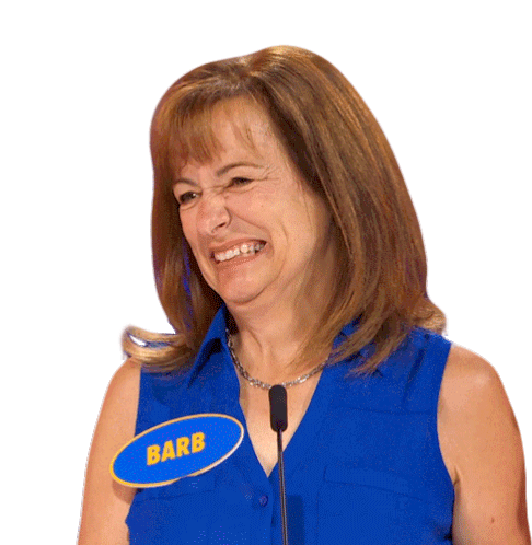 Oh Well Barb Sticker - Oh Well Barb Family Feud Canada Stickers