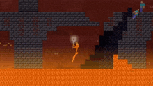 a screenshot of a video game with a brick wall