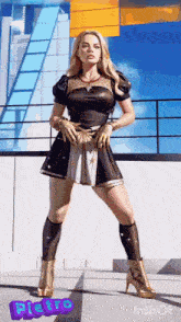 a painting of a woman in a superhero costume