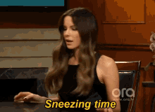 Kate Beckinsale Sneeze GIF