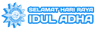 a blue logo that says selamat hari raya idul adha on it