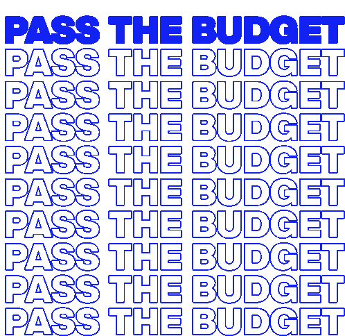 Pass The Budget Build Back Better Budget Sticker - Pass The Budget Build Back Better Budget Climate Change Stickers