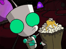 Gir Popcorn GIF - Gir Popcorn Invader Zim GIFs