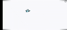 a cartoon penguin is flying through the air on a white background in a video game .