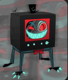 a drawing of a monster with a top hat on