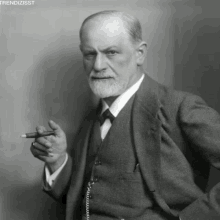 Sigmund Freud Eyebrow Raise GIF