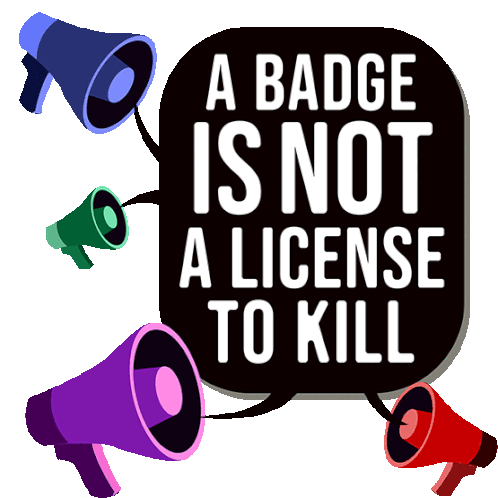 A Badge Is Not A License To Kill Black Lives Matter Sticker - A Badge Is Not A License To Kill Black Lives Matter Blm Stickers