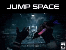 a video game is called jump space and has a mature rating