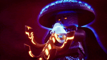 a cartoon character with a sword and a hat that says ninjago on it