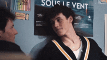 a poster on a wall says sous le vent