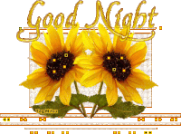 Good Night Sunflower Sticker - Good Night Sunflower Flower Stickers
