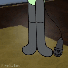 a cartoon drawing of a person 's legs with the words fleetiabox written on the bottom