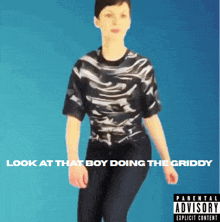 a parental advisory explicit content poster shows a woman