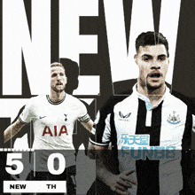 Newcastle United F.C. (5) Vs. Tottenham Hotspur F.C. (0) Half-time Break GIF
