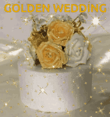 Golden Wedding Cake GIF - Golden Wedding Cake GIFs