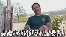If Hilary Wins - Shower Thoughts From Reddit With Nick Offerman GIF - Nick Offerman Shower Thoughts Hillary Clinton GIFs