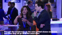 Superstore Amy Sosa GIF - Superstore Amy Sosa You Put The Mushroom On The Mini Grilled Cheese Sandwich GIFs
