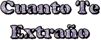 cuanto te extraño is written in purple and black letters
